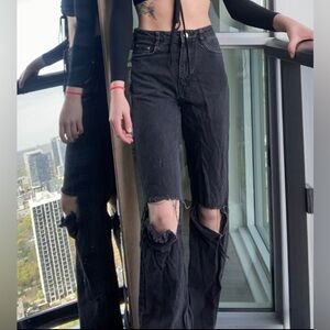 Zara Black Mom Jeans